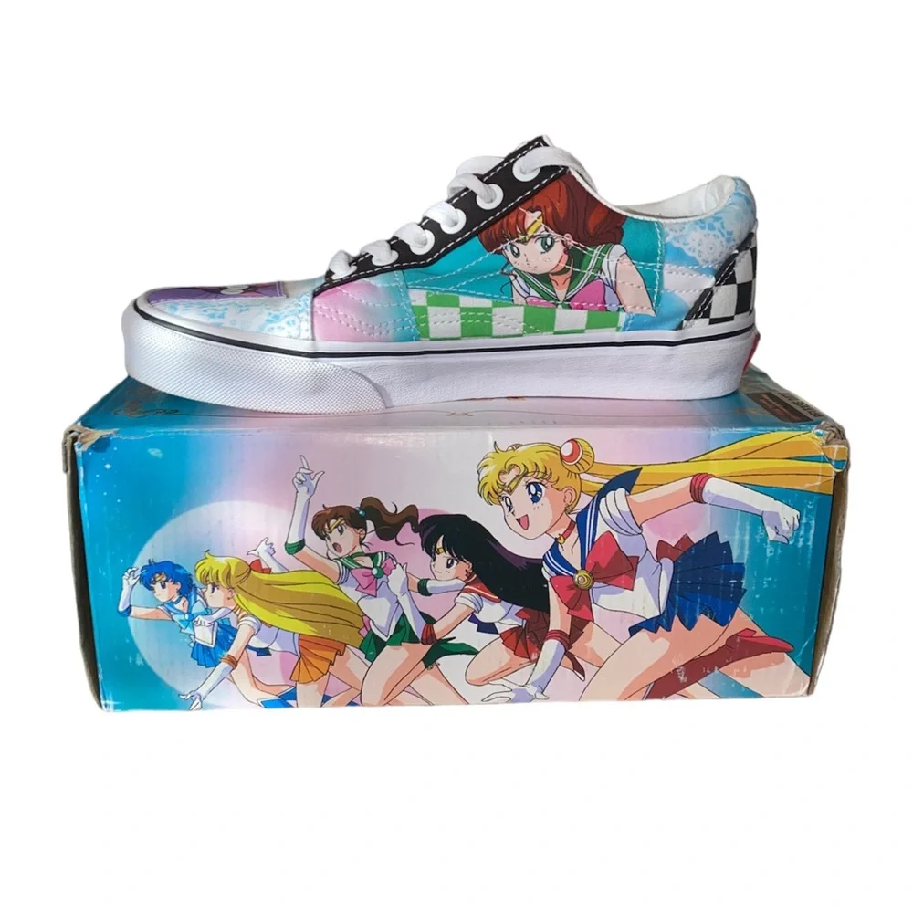 Vans Old skool Sailor Moon Patch Work Pretty Guardian Sneakers 100% Authentic‎